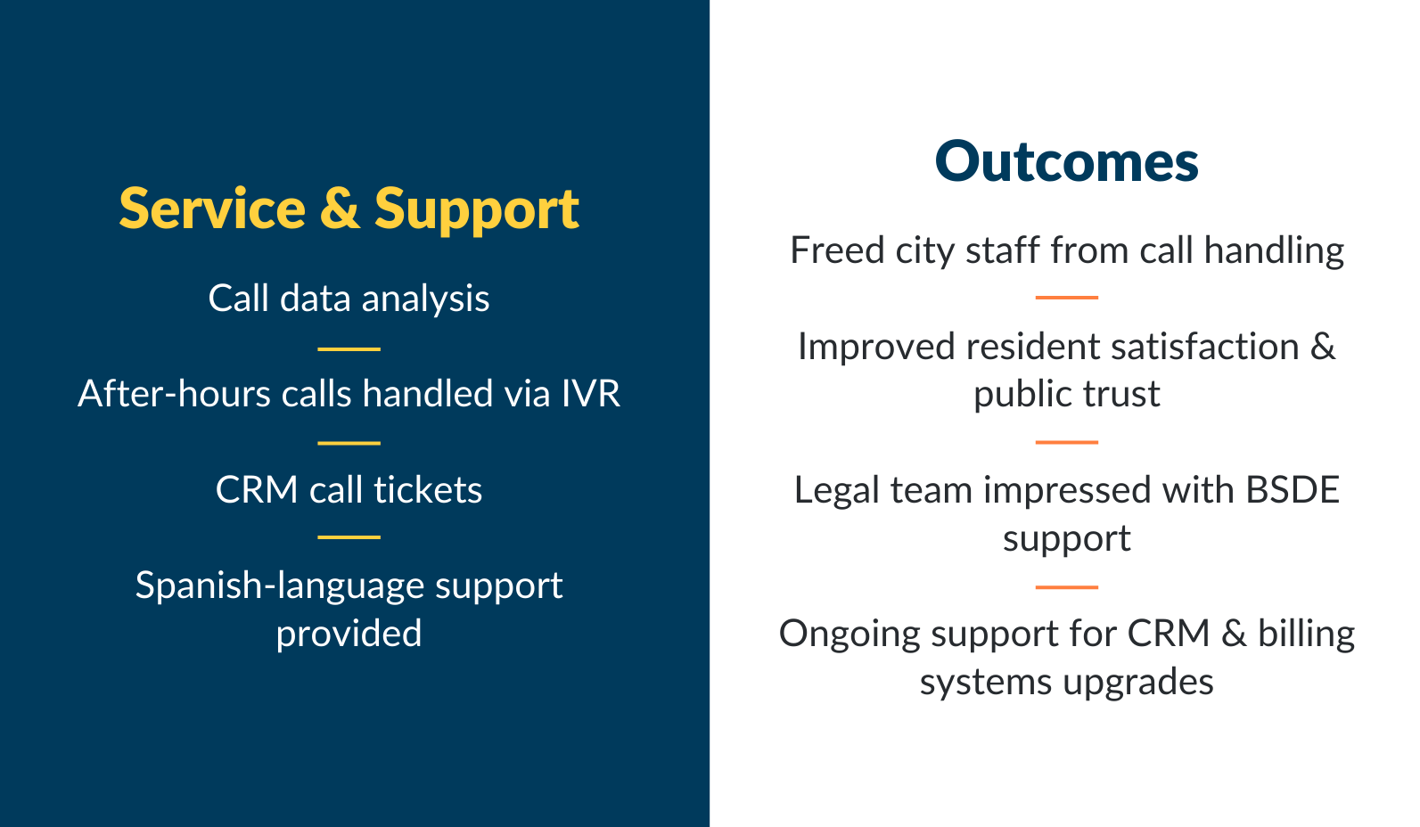 BSDE Case Study Outcomes
